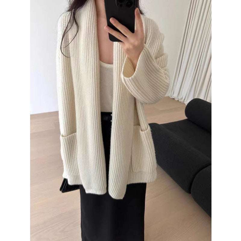 Women's Elegant Mid-length Sweater Coat