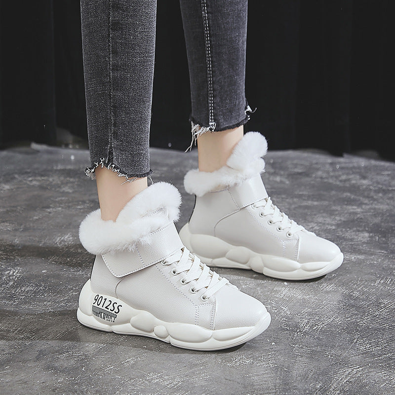 Warm winter boots high boots with plush