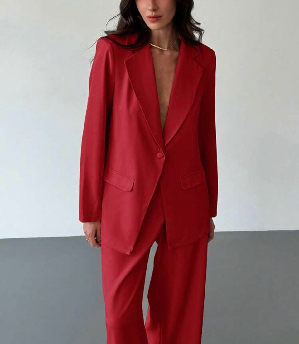 Elegant Blazer and Pants Set - Effortless Elegance