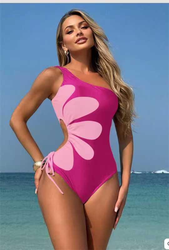 Summer New Cross-border European and American Foreign Trade Sexy Striped Bikini Beach Women's Bikini One-Piece Swimsuit