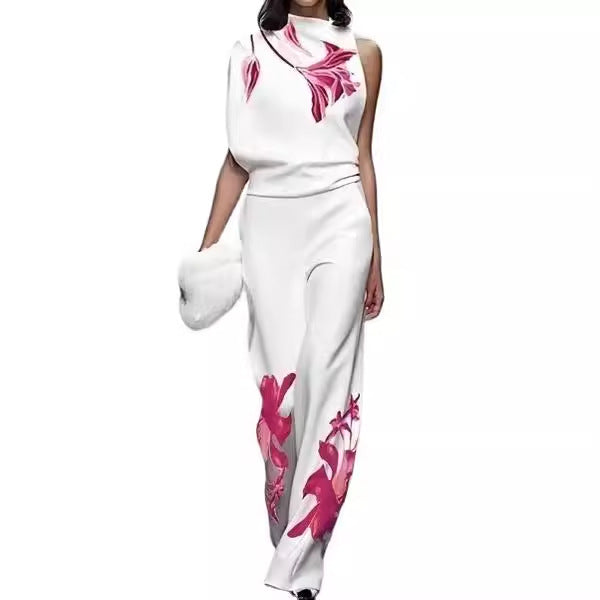 2025 New women's clothing, European and American foreign trade, explosive fashion printed commuter suit, women's clothing, high-end