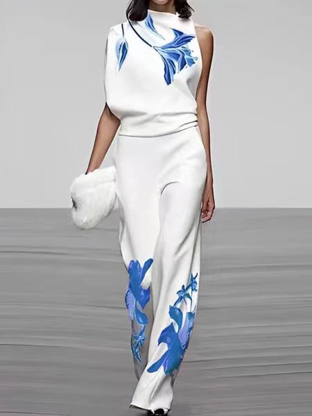 2025 New women's clothing, European and American foreign trade, explosive fashion printed commuter suit, women's clothing, high-end