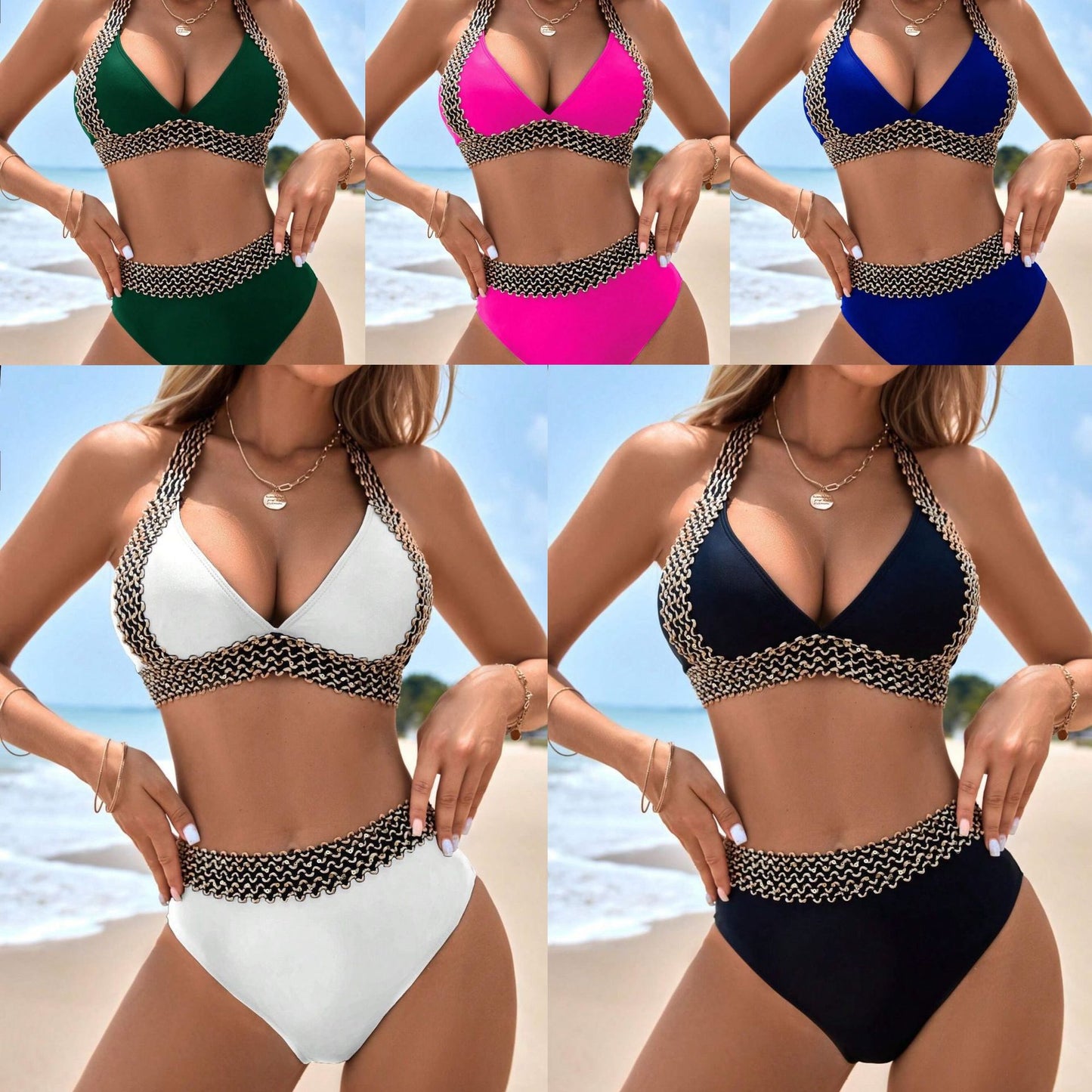 2025 New Slim Split Swimsuit Women's Premium Sense Quick Dry Sexy Bikini Hot Spring Swimsuit