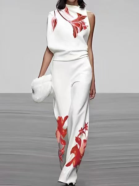 2025 New women's clothing, European and American foreign trade, explosive fashion printed commuter suit, women's clothing, high-end