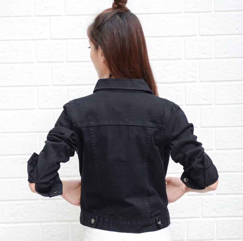 Women's Denim Jacket – Classic Stretch Fit for Casual Outfits