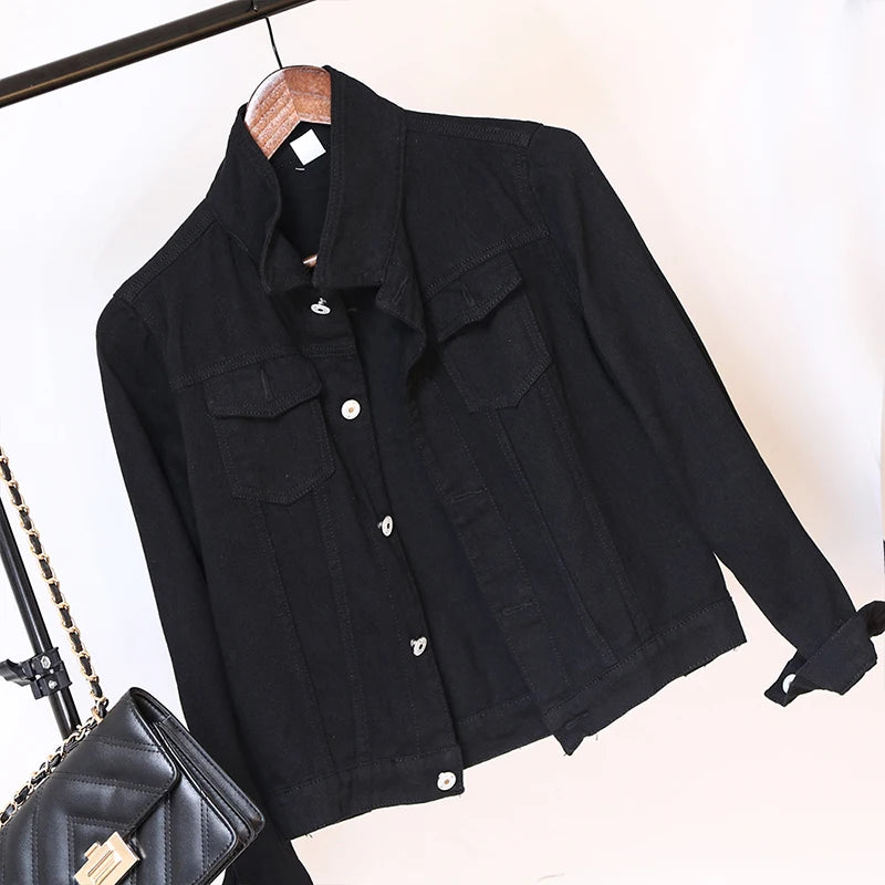 Women's Denim Jacket – Classic Stretch Fit for Casual Outfits