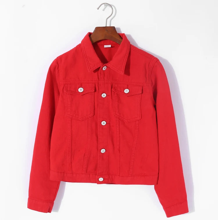 Women's Denim Jacket – Classic Stretch Fit for Casual Outfits