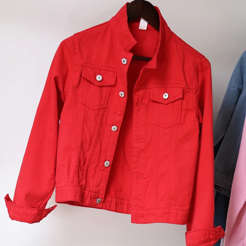 Women's Denim Jacket – Classic Stretch Fit for Casual Outfits