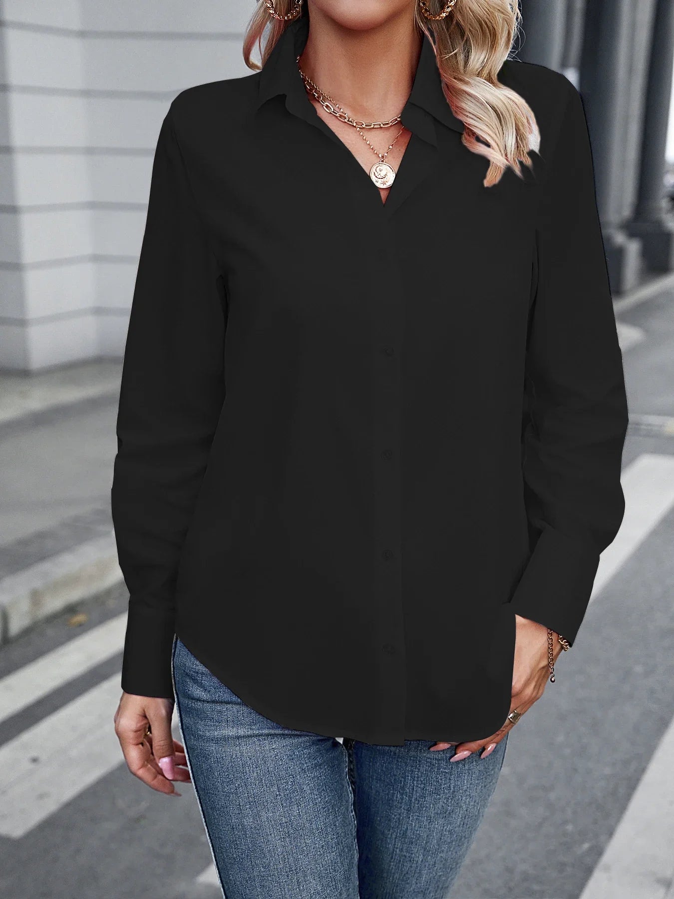 Women's Classic Button-Up Shirt – Timeless Wardrobe Essential