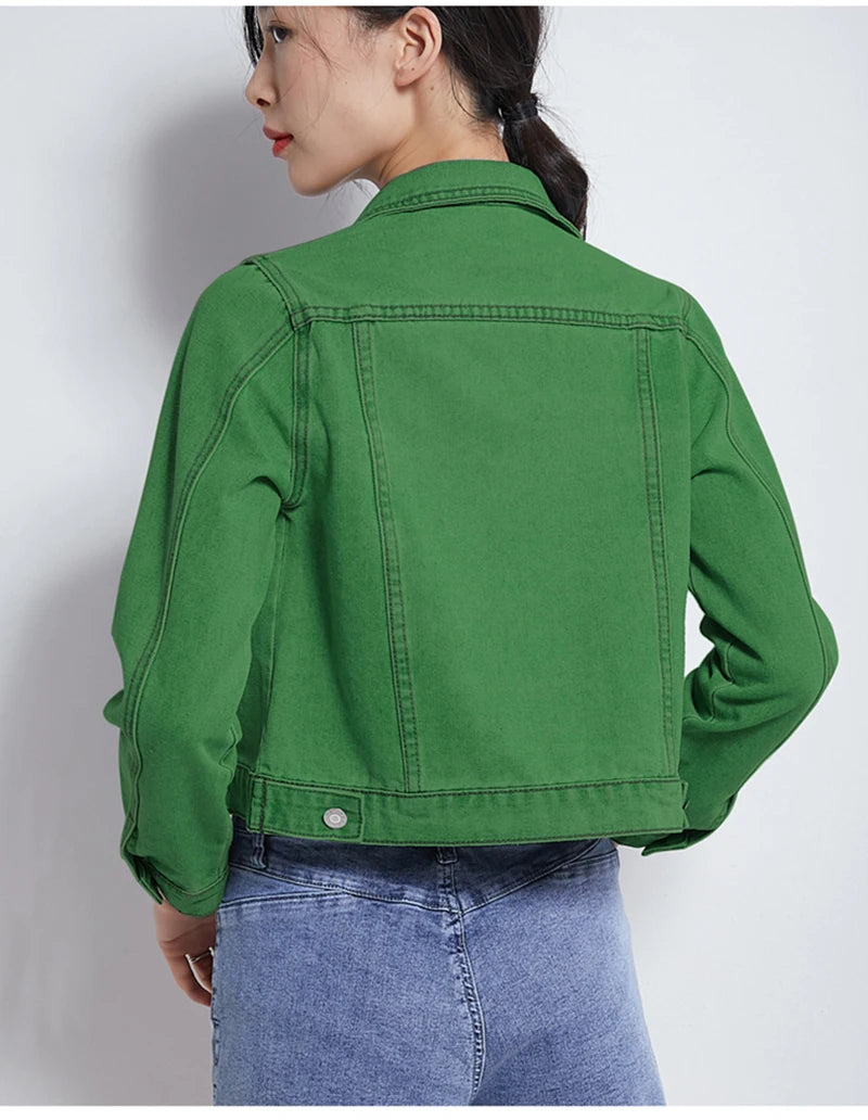 Women's Denim Jacket – Classic Stretch Fit for Casual Outfits