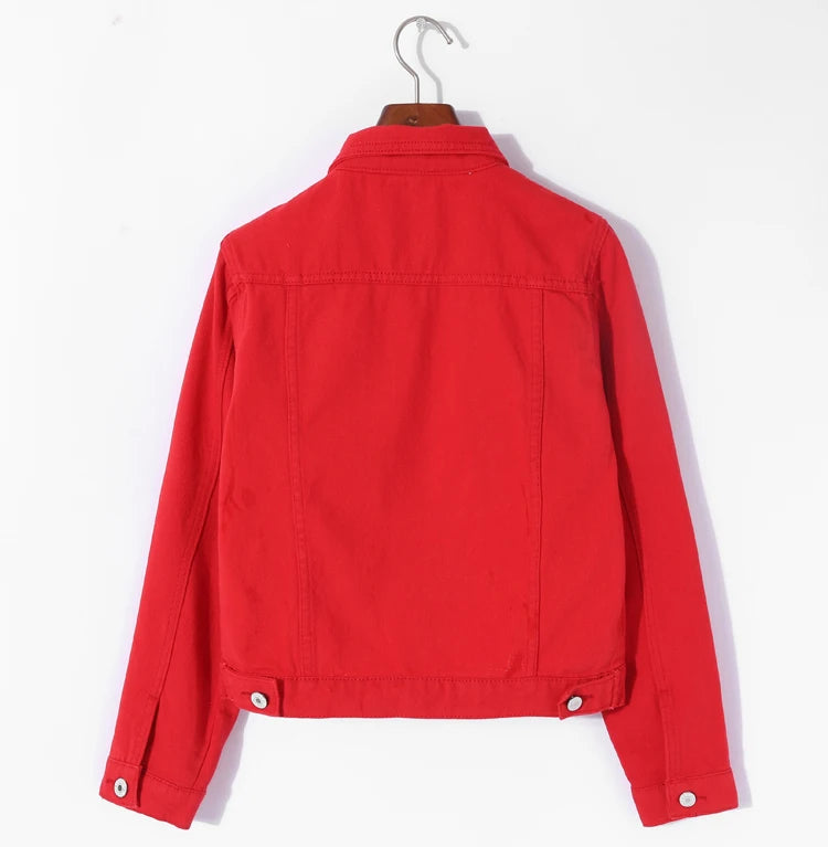 Women's Denim Jacket – Classic Stretch Fit for Casual Outfits