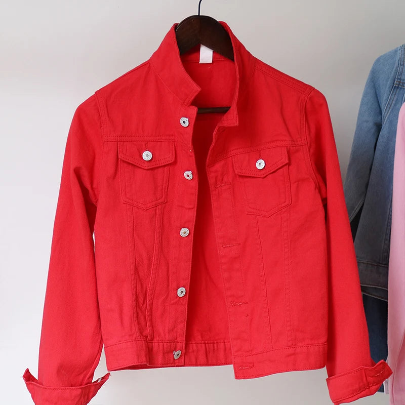 Women's Denim Jacket – Classic Stretch Fit for Casual Outfits