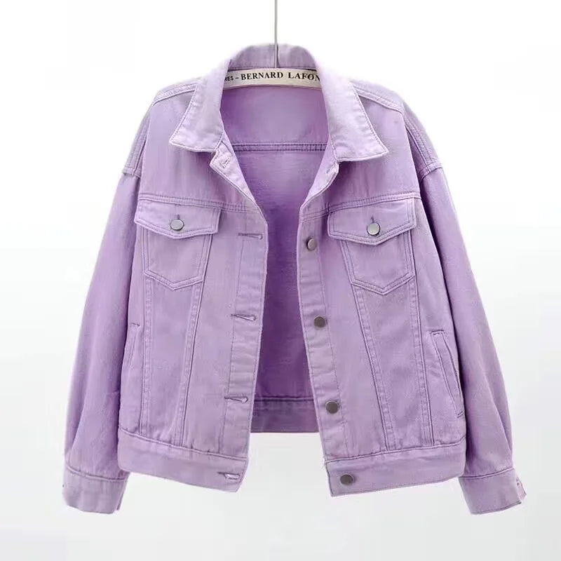 Women's Denim Jacket – Classic Stretch Fit for Casual Outfits