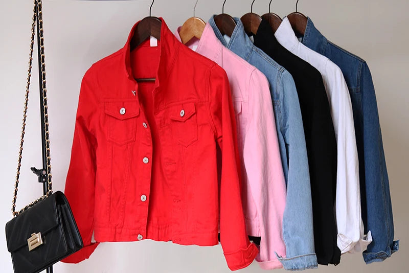 Women's Denim Jacket – Classic Stretch Fit for Casual Outfits