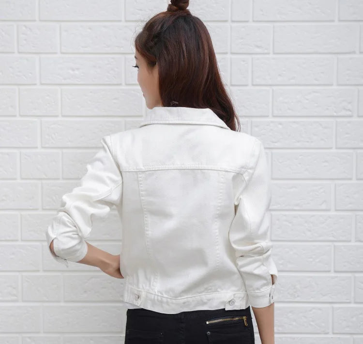 Women's Denim Jacket – Classic Stretch Fit for Casual Outfits