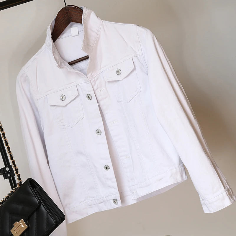 Women's Denim Jacket – Classic Stretch Fit for Casual Outfits