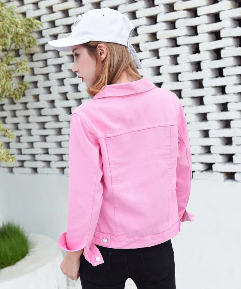 Women's Denim Jacket – Classic Stretch Fit for Casual Outfits