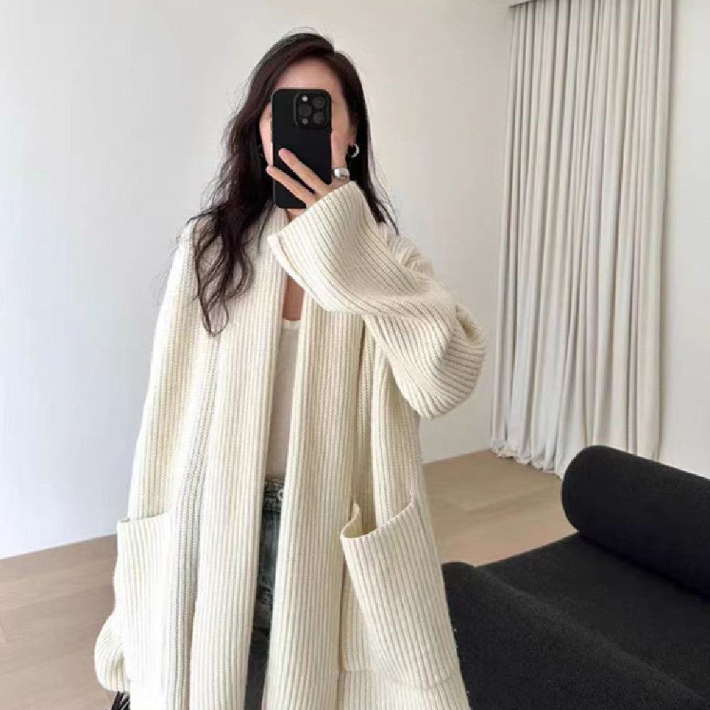 Women's Elegant Mid-length Sweater Coat