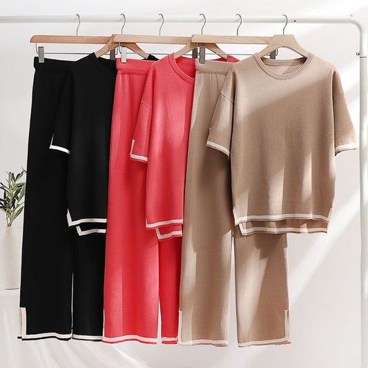Two-piece outfit for women, fresh and light fabric, elegant style