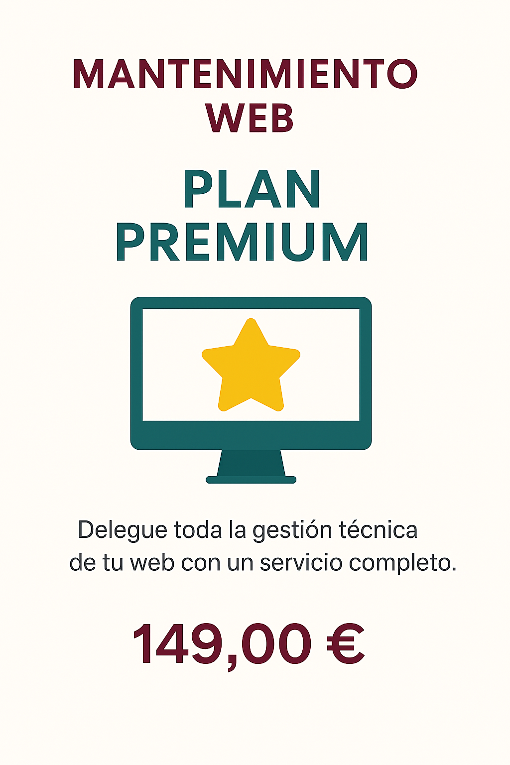 Mantenimiento Web Mensual. Tu web rápida, segura y funcionando sin errores.
