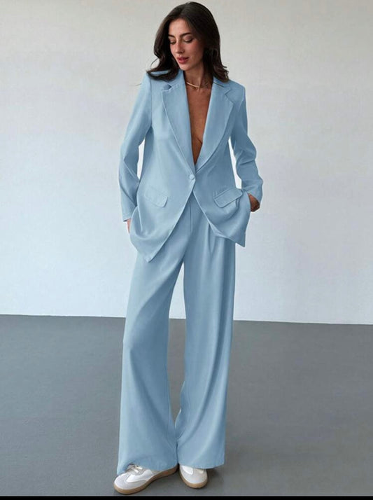 Elegant Blazer and Pants Set - Effortless Elegance