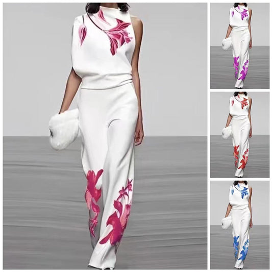 2025  New women's clothing, European and American foreign trade,  explosive fashion printed commuter suit, women's clothing, high-end
